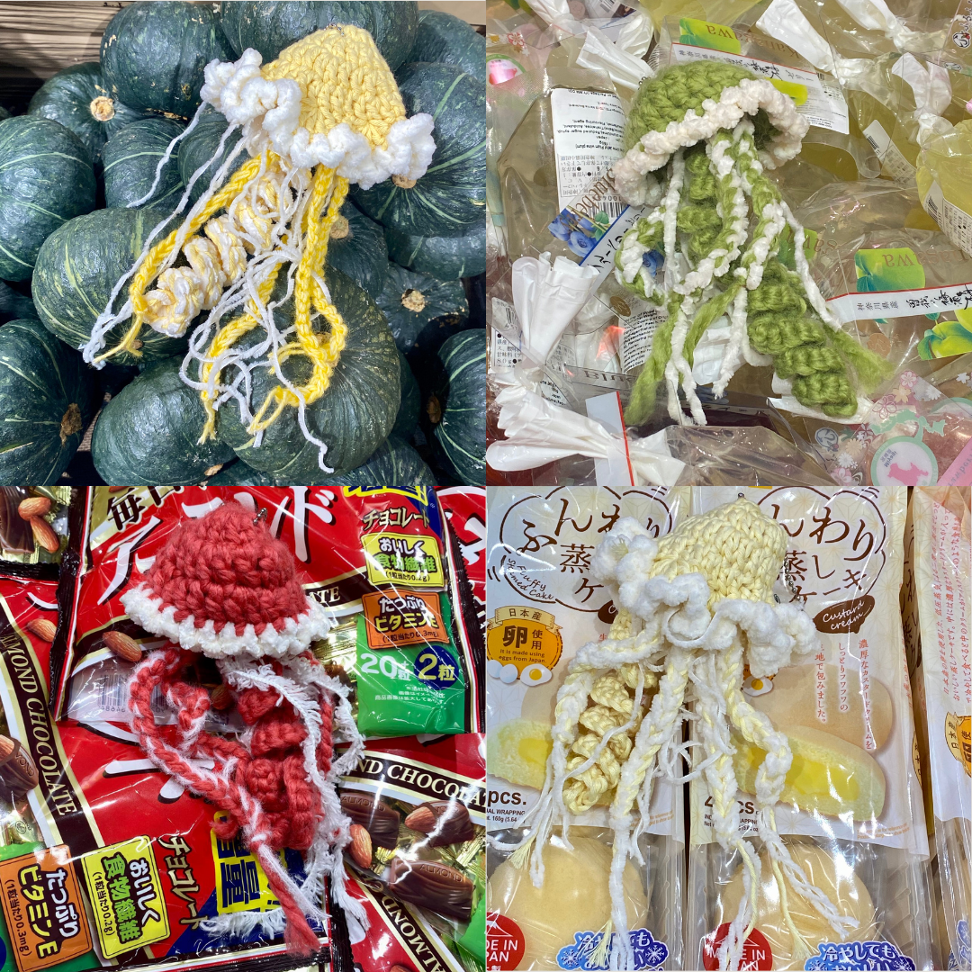 serene ocean bag & funky jellyfish bundle ଘ(੭ˊ꒳ˋ)੭✧ | 2-in-1 crochet pattern pdf