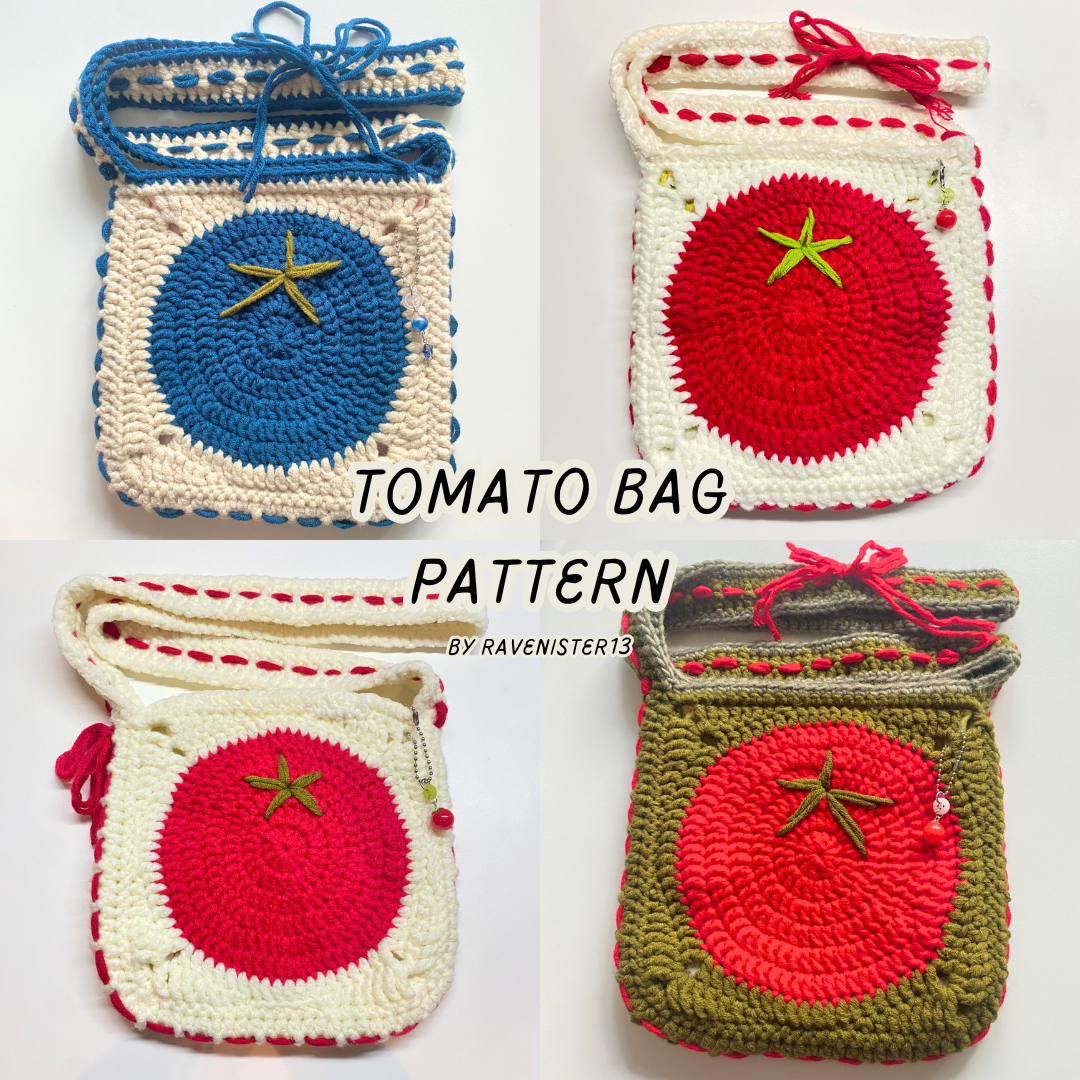 crochet pattern pdf | tomato bag pattern( ˘⌣˘)♡(˘⌣˘ )