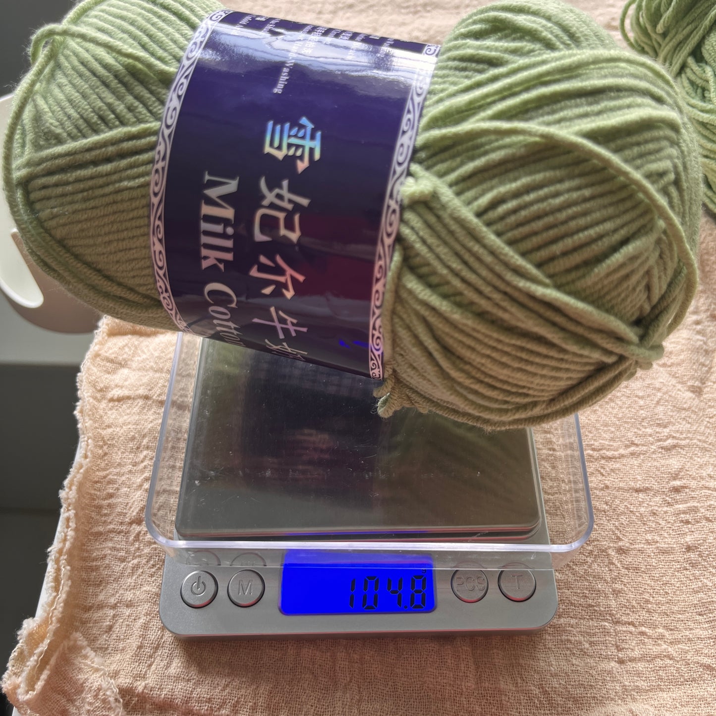 destash: mint green cotton acrylic bundle(DK)