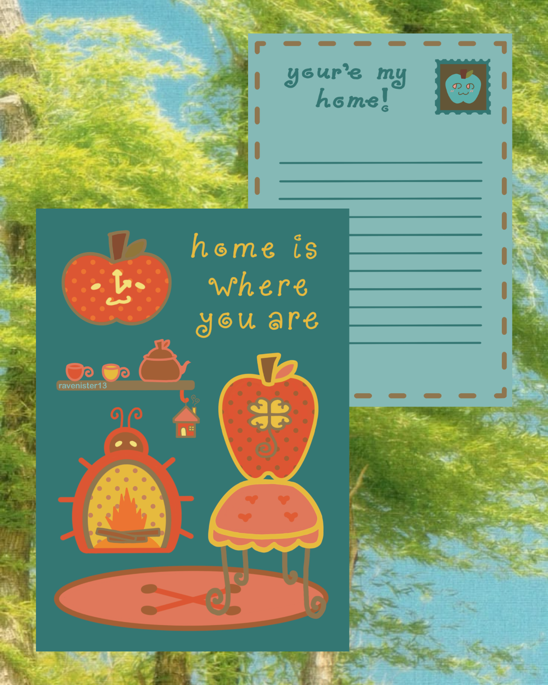 home is where you are postcard (A5)