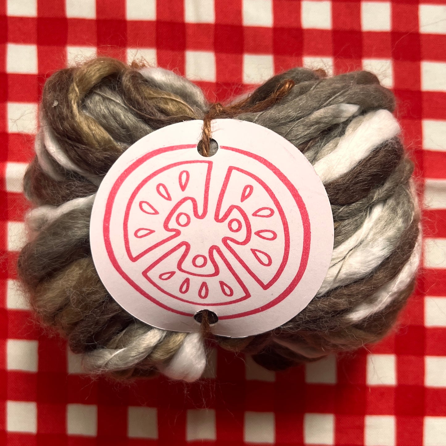 yarn #005: coffee latte slub wool