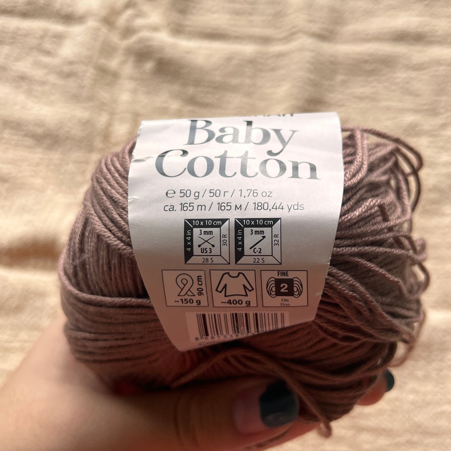 destash:beige baby cotton