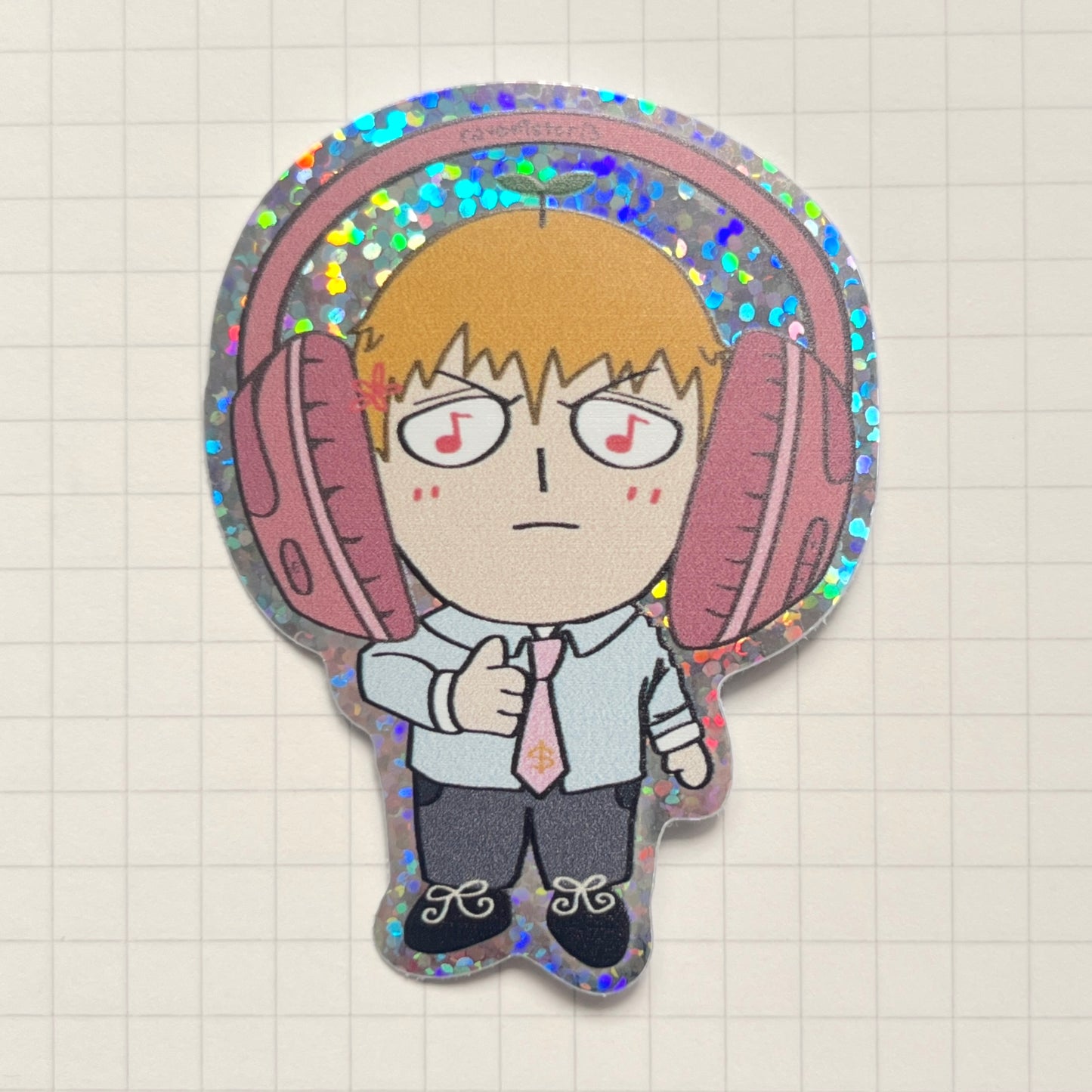mob psycho holographic stickers
