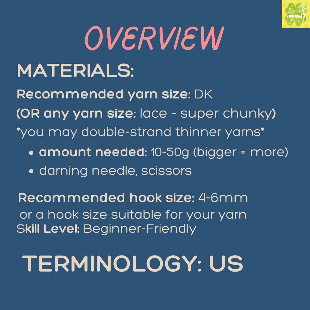 crochet pattern pdf | simple jellyfish ( ᵔ ⩊ ᵔ )