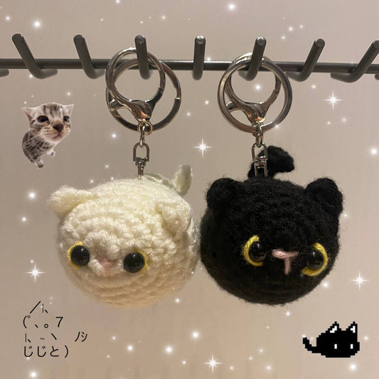 Matching cat keychains custom