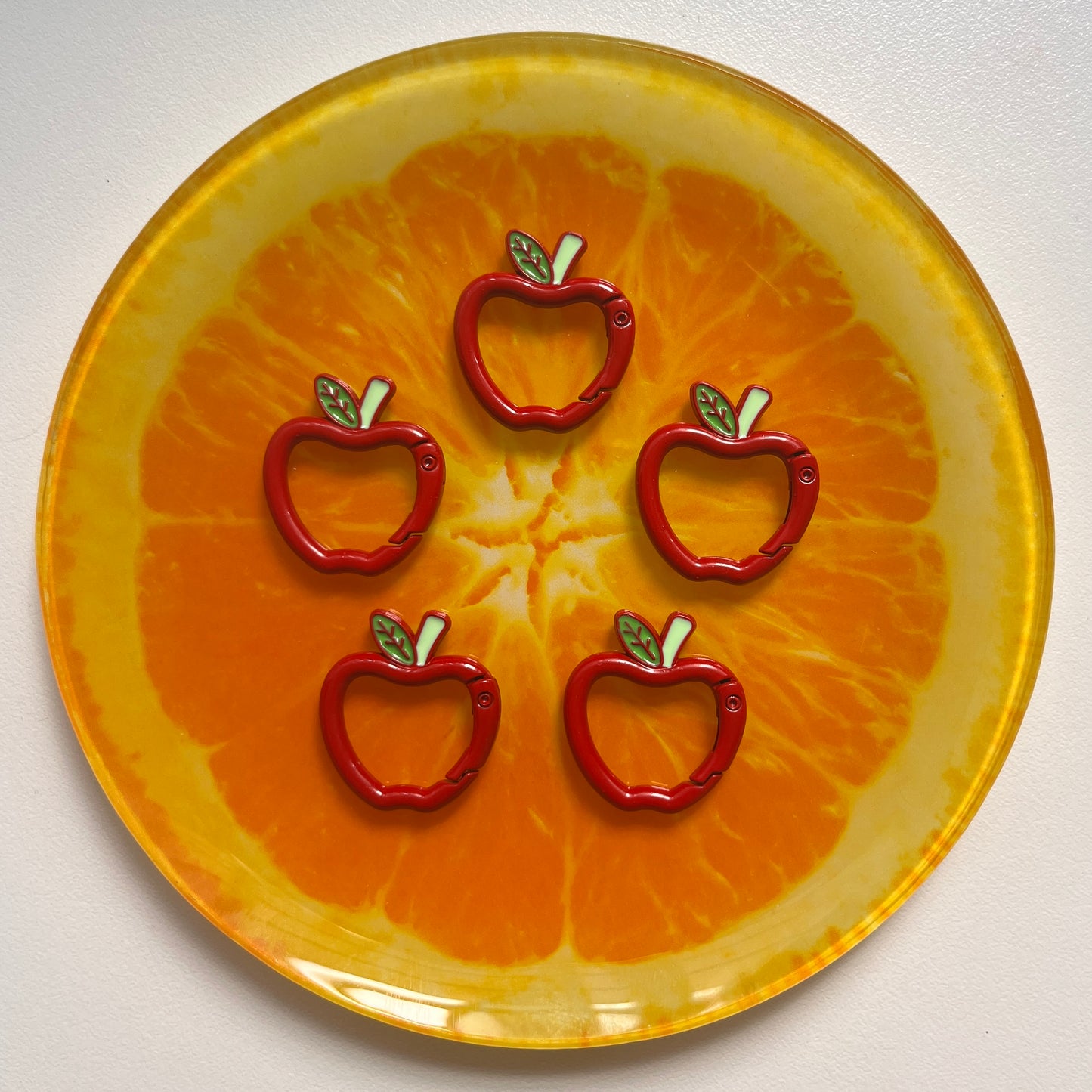 art tools: red apple carabiners(pack of 5)