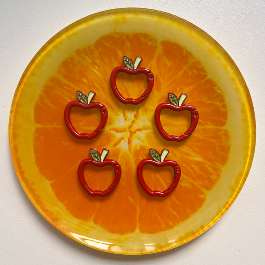 art tools: red apple carabiners(pack of 5)