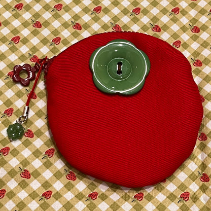 handmade: tomato denim pouch