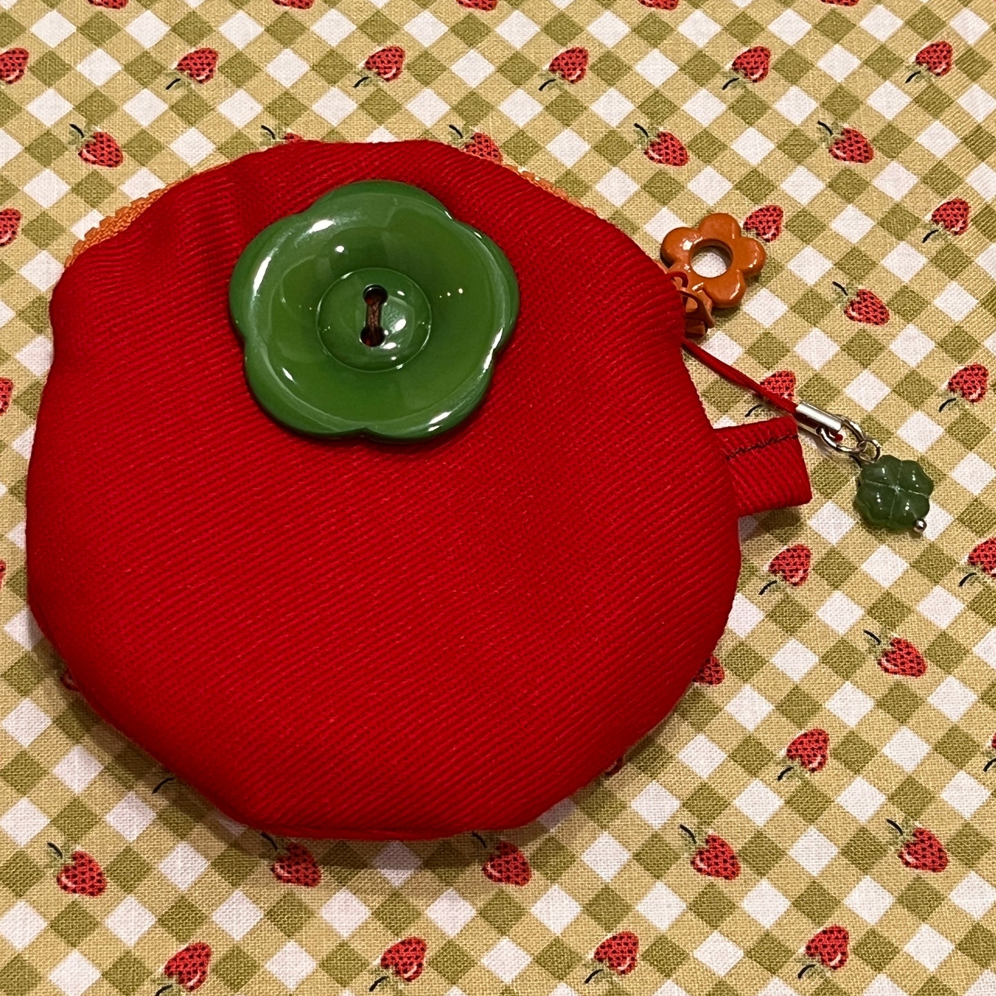 handmade: tomato denim pouch
