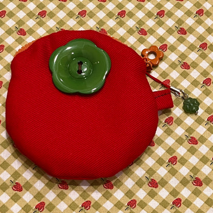 handmade: tomato denim pouch