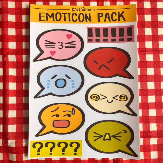 stickers: emoticon sticker pack(A5 & A6)