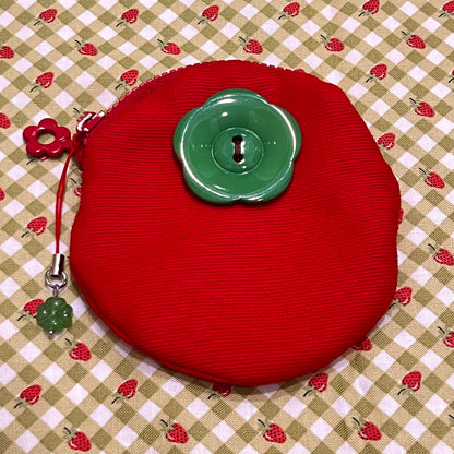 handmade: tomato denim pouch