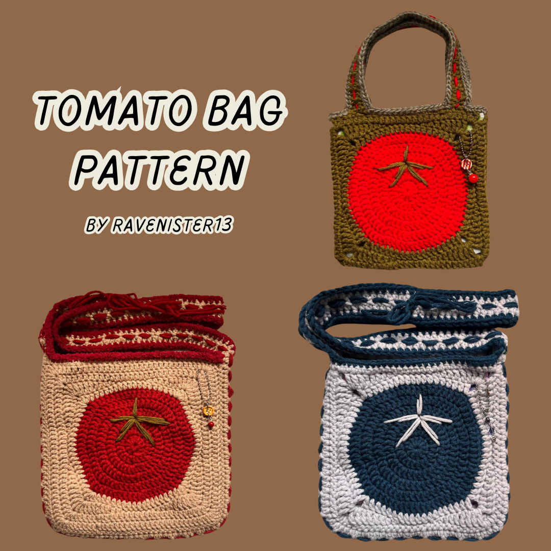 crochet pattern pdf | tomato bag pattern( ˘⌣˘)♡(˘⌣˘ )