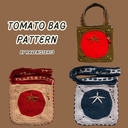 crochet pattern pdf | tomato bag pattern( ˘⌣˘)♡(˘⌣˘ )