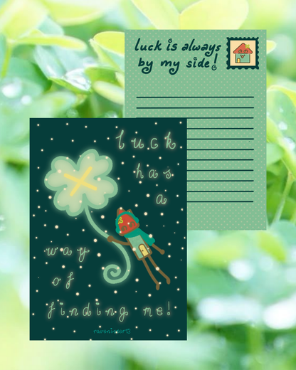 lucky snow postcard (a5)
