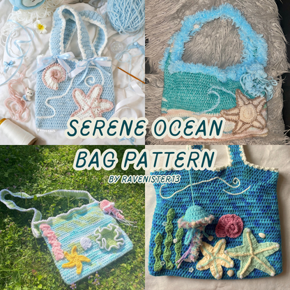 serene ocean bag ଘ(੭ˊ꒳ˋ)੭✧ | crochet pattern pdf