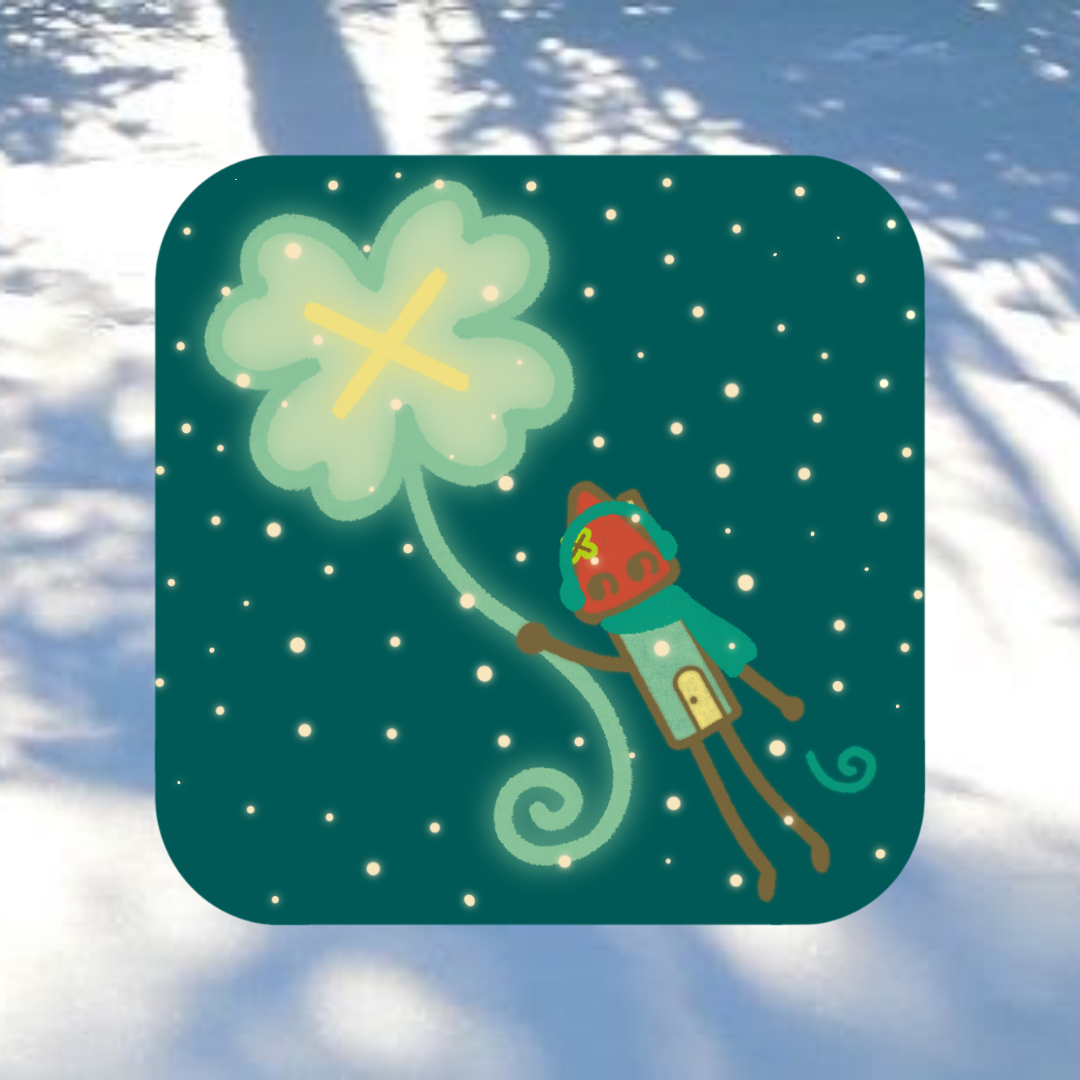 sticker: snow clover
