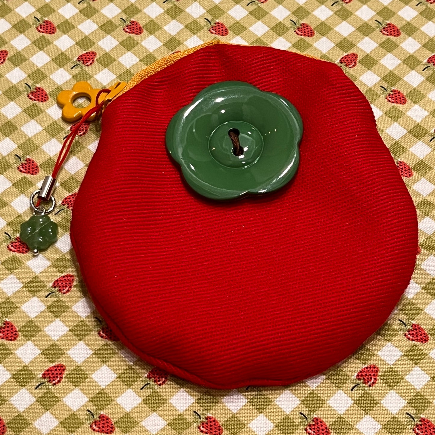 handmade: tomato denim pouch