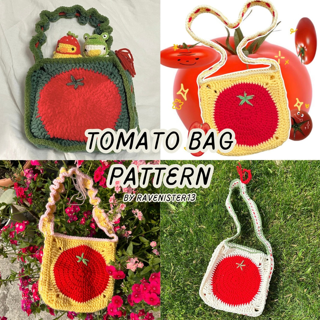 crochet pattern pdf | tomato bag pattern( ˘⌣˘)♡(˘⌣˘ )