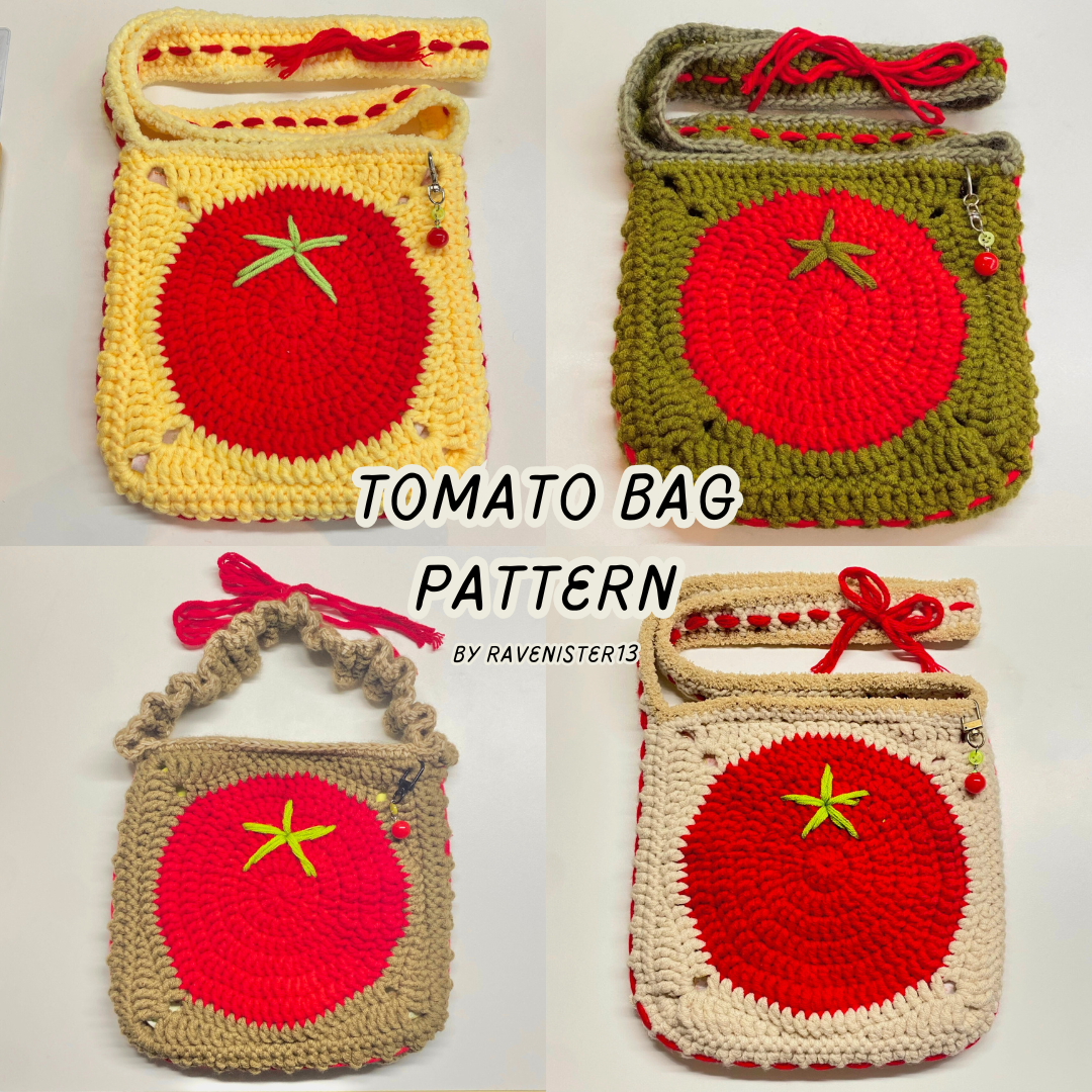 crochet pattern pdf | tomato bag pattern( ˘⌣˘)♡(˘⌣˘ )