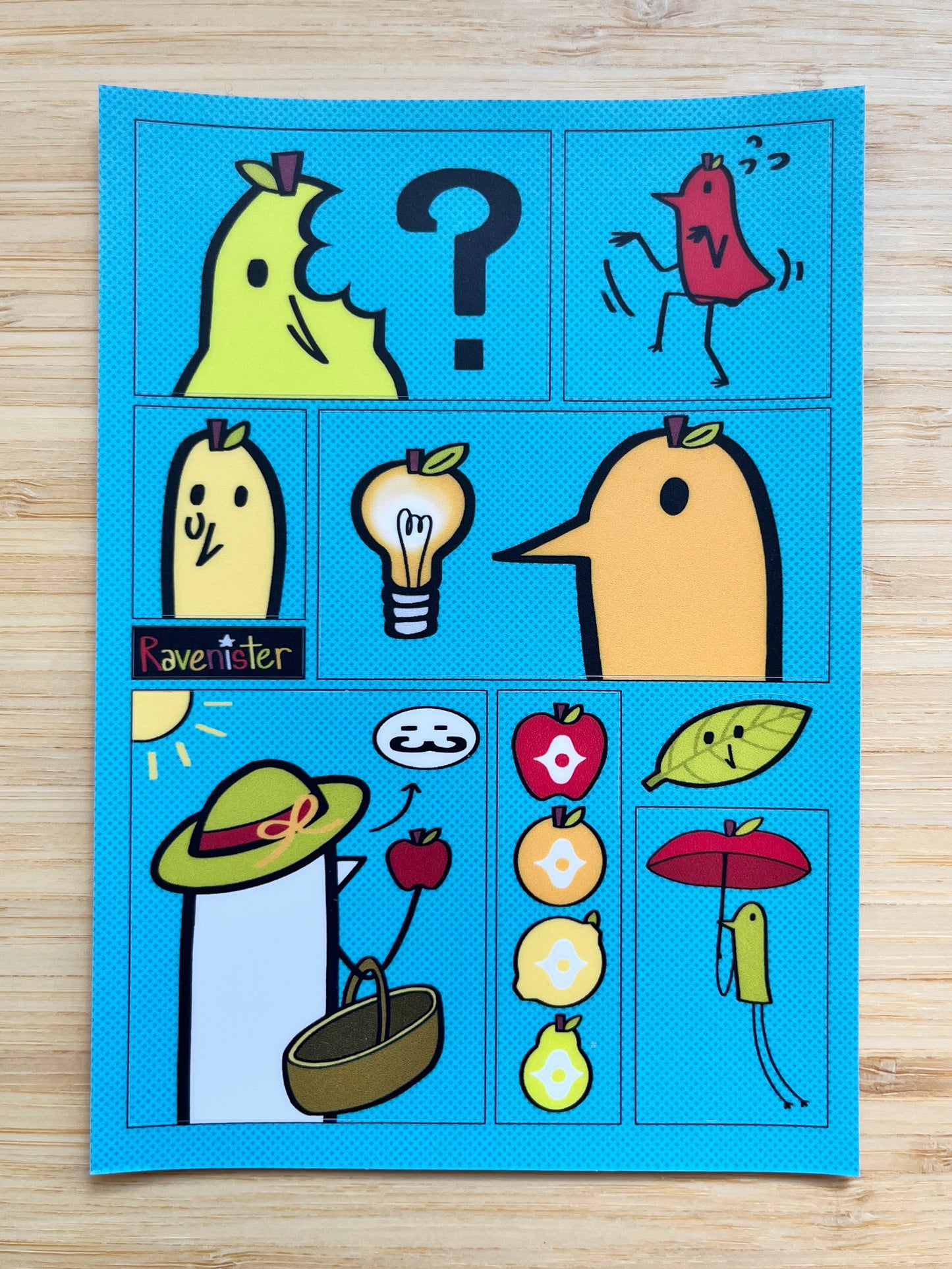 stickers: fruit punpun(A6)