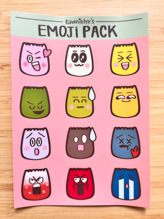 stickers: emoji sticker pack(A6)
