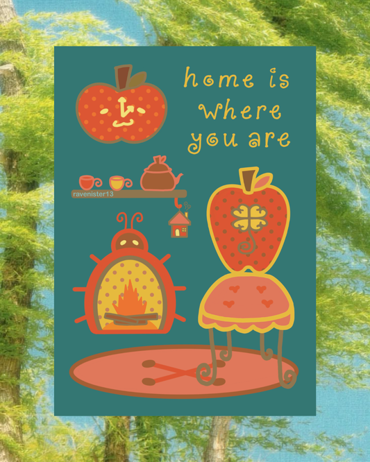 home is where you are postcard (A5)