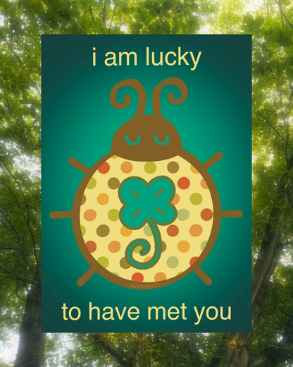 lucky ladybug postcard (A5)