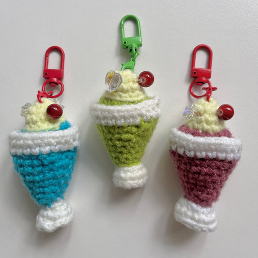 crochet keychain: melon sodas🍈🥤