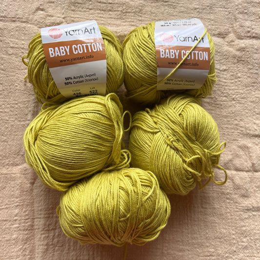 destash: lime green baby cotton bundle
