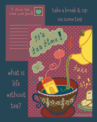 tea time postcard (A5)