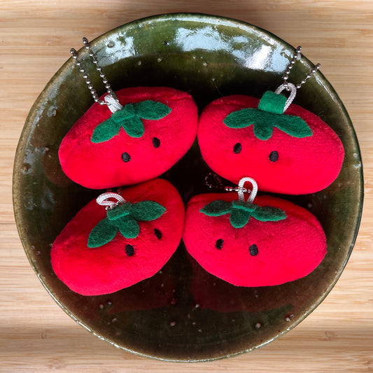 keychain: tomato plushie