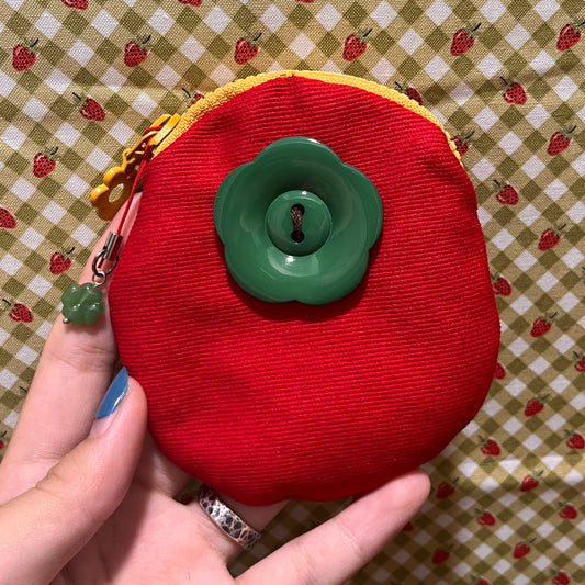 handmade: tomato denim pouch