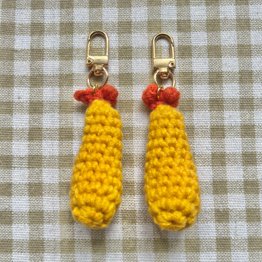 crochet keychain: tempura🍤