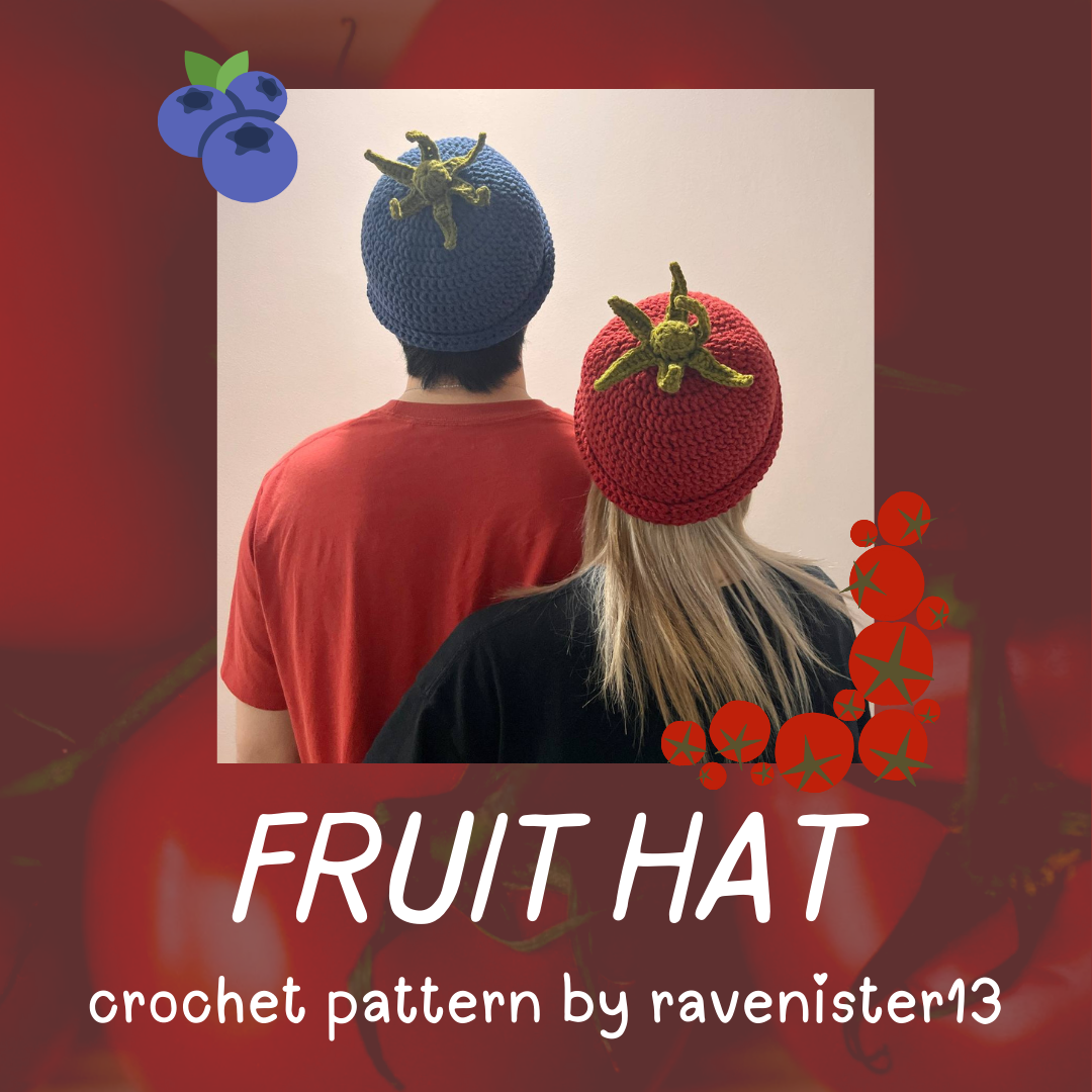 crochet pattern pdf [FREE]| fruit hat🍅🫐🍓