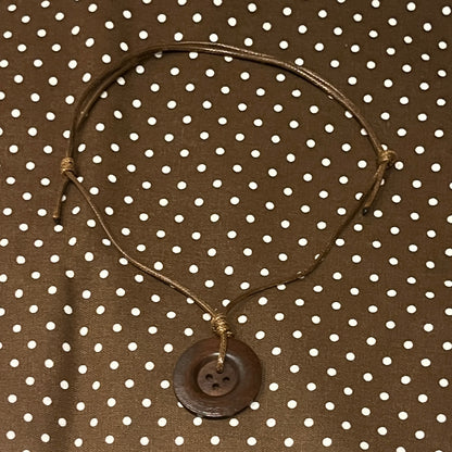 wooden button necklaces🏡