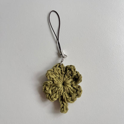 crochet phone strap: assorted clovers🍀🌸