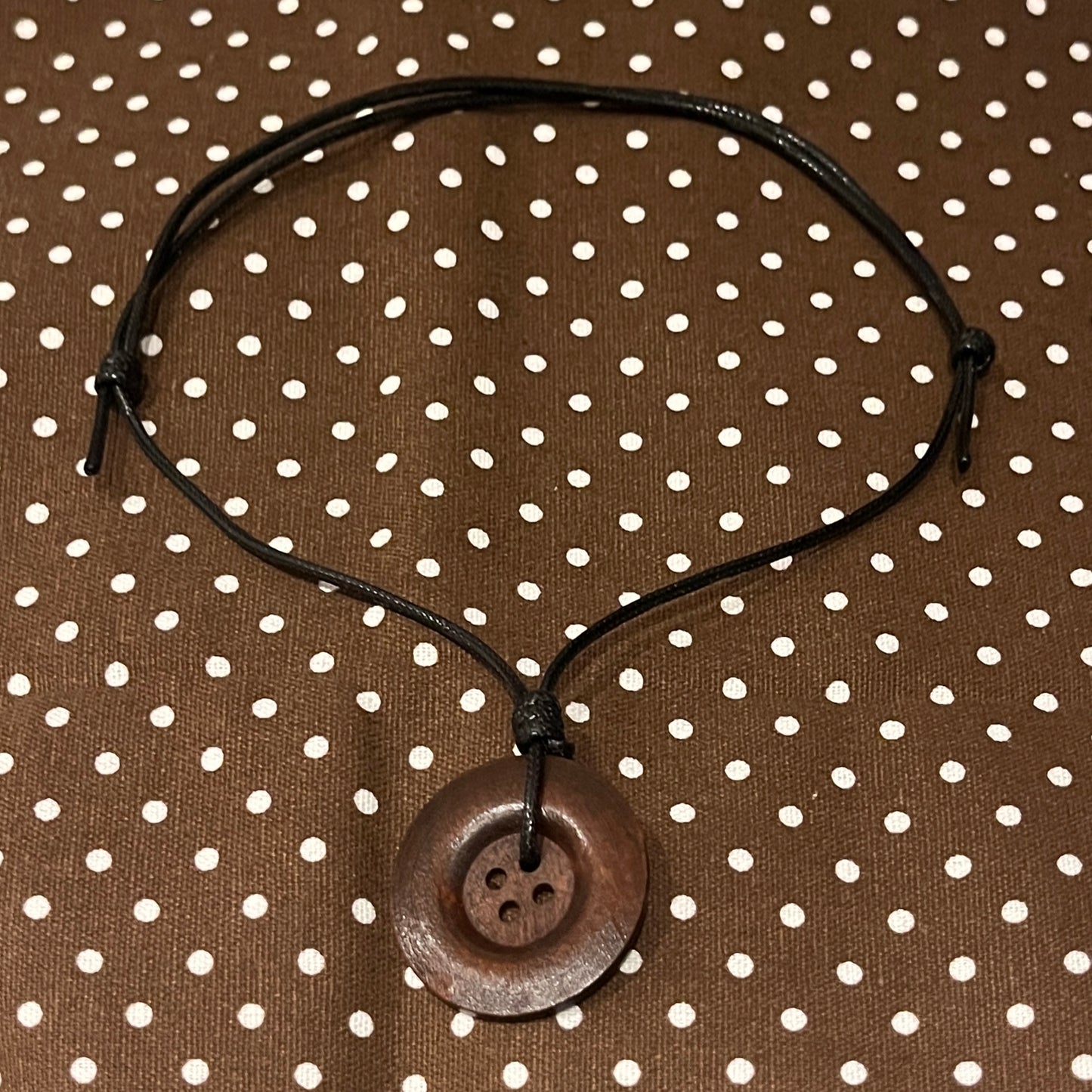 wooden button necklaces🏡