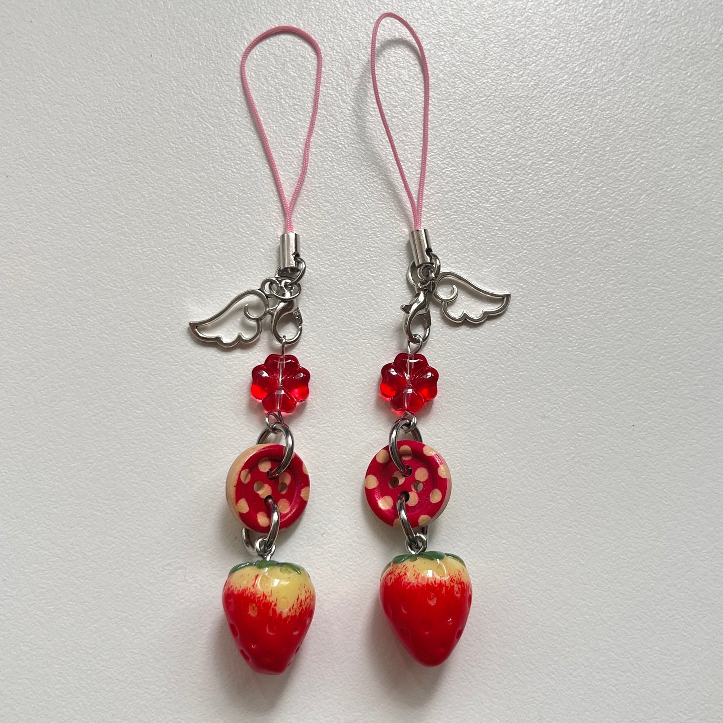 matching fruit keychains🍎🍊🍇🍅🍓