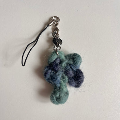 phone strap & keyring: blue charms
