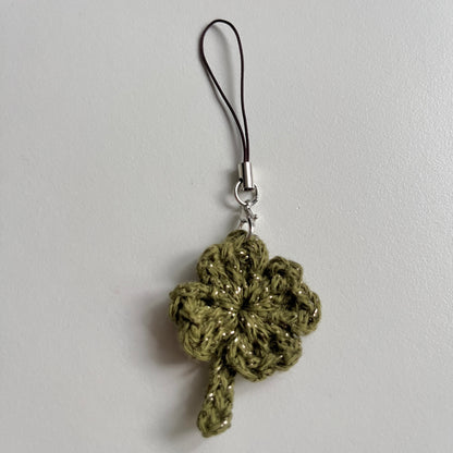 crochet phone strap: assorted clovers🍀🌸