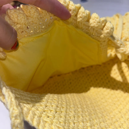 alexandra yellow crochet top