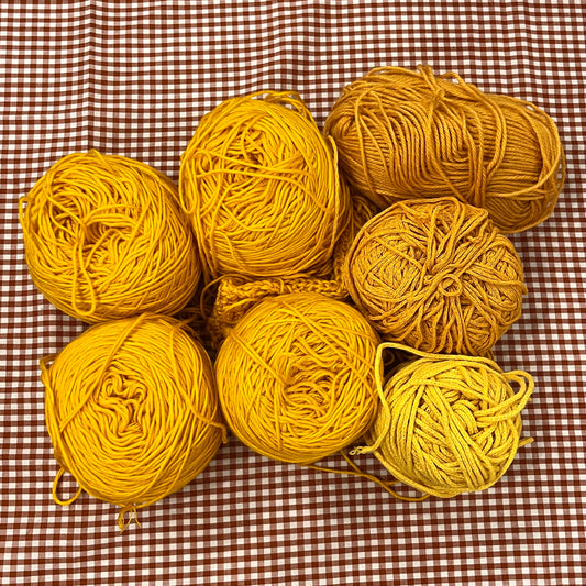 destash: mustard yarn bundle