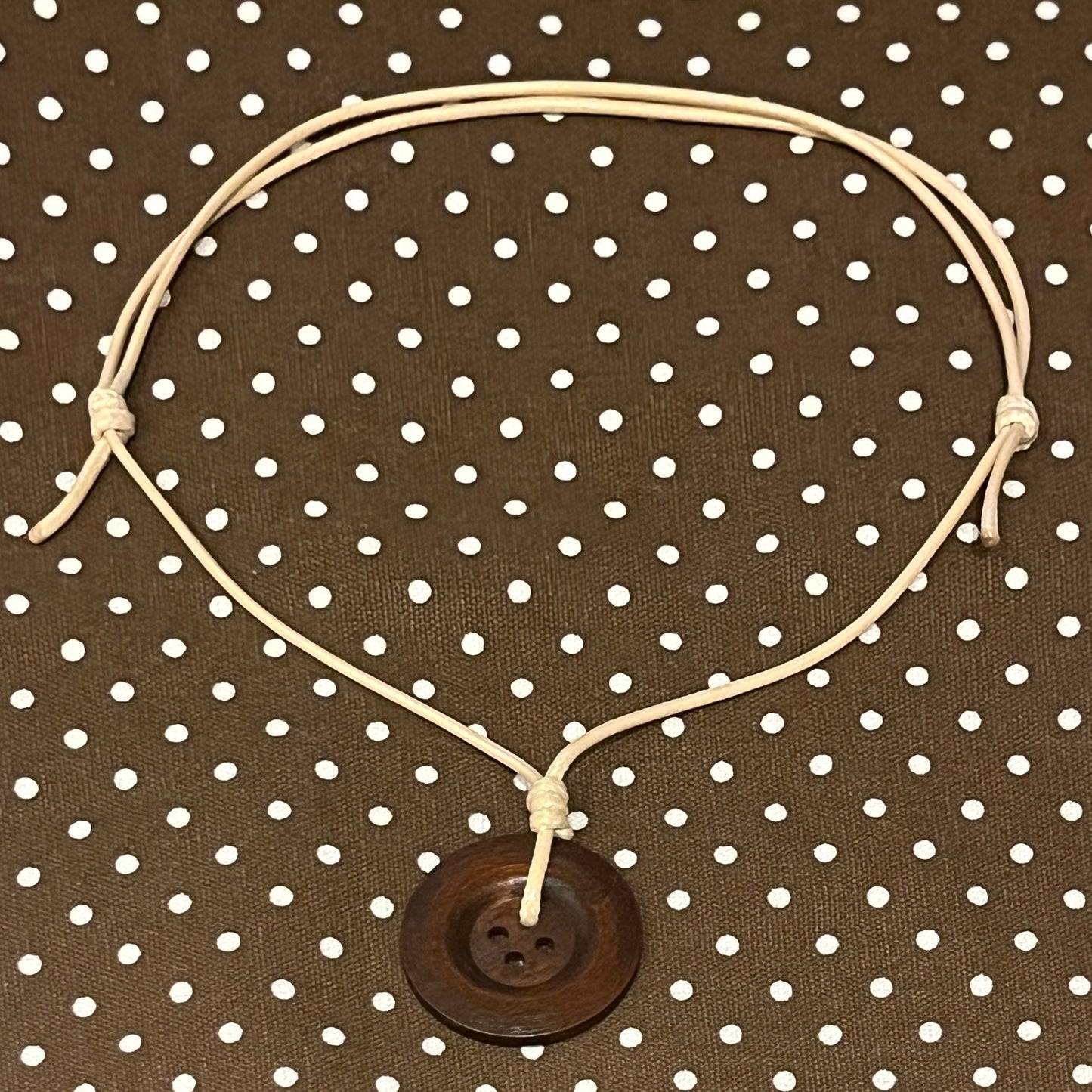 wooden button necklaces🏡