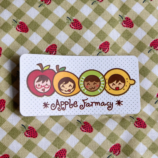 apple farmacy sticker [6cm]