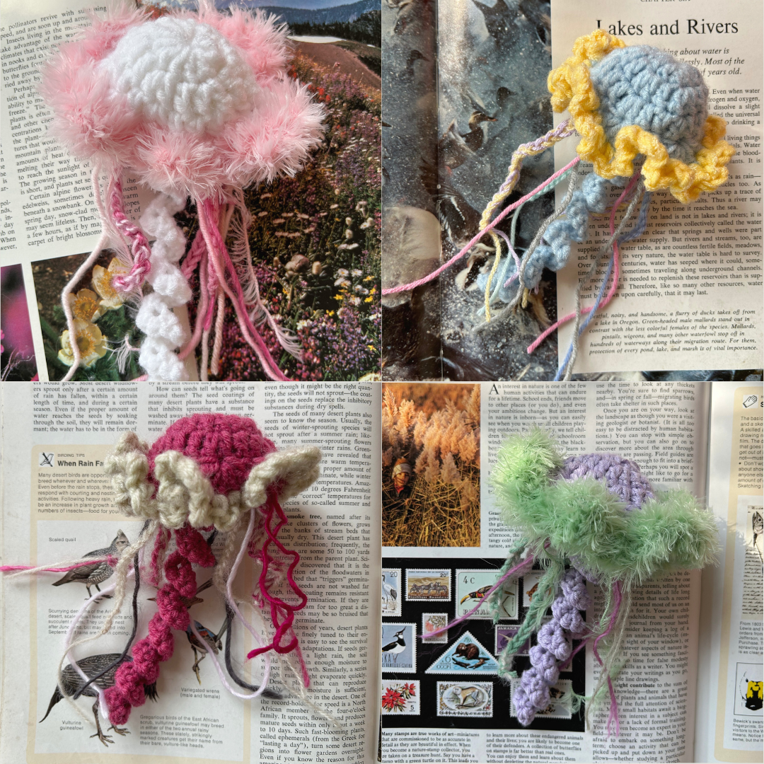 serene ocean bag & funky jellyfish bundle ଘ(੭ˊ꒳ˋ)੭✧ | 2-in-1 crochet pattern pdf
