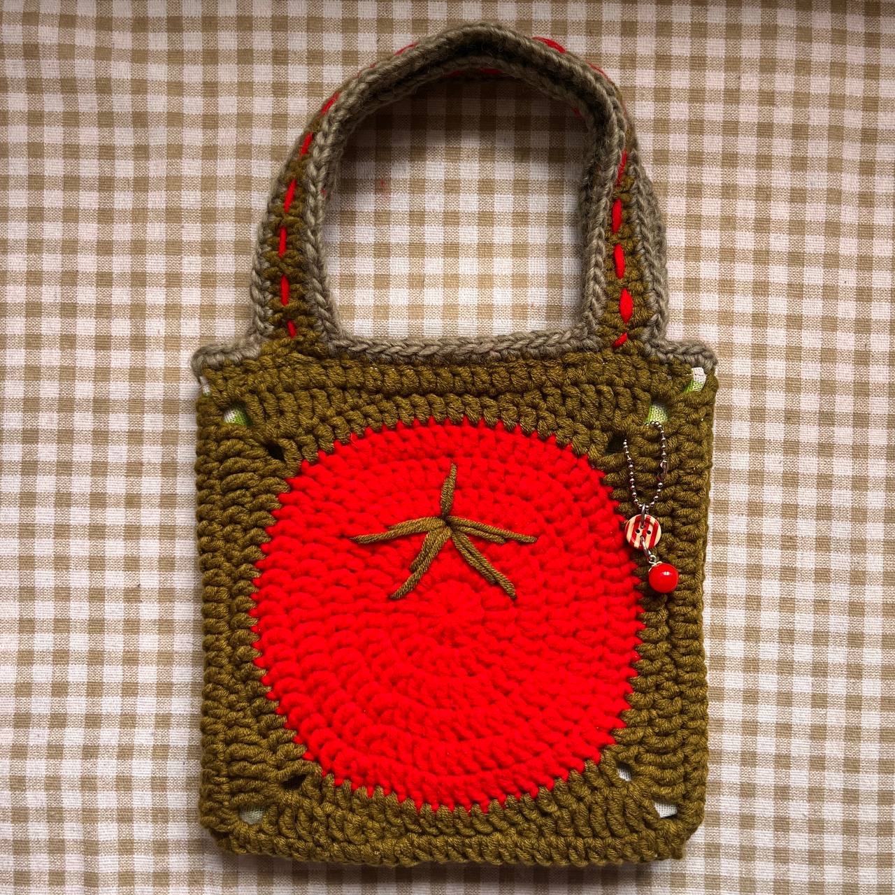 crochet bag: tomato bag collection 3 (´꒳`)♡