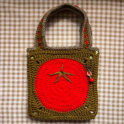 crochet bag: tomato bag collection 3 (´꒳`)♡