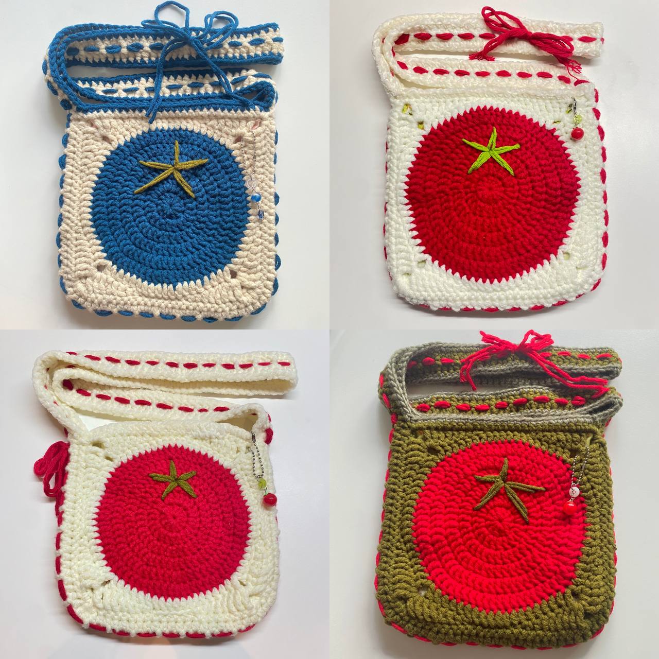 Handmade Crochet Bag Tomato Bag