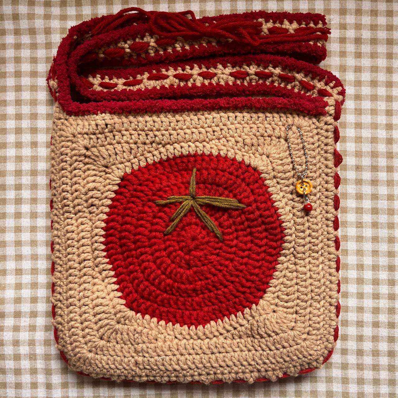 crochet bag: tomato bag collection 3 (´꒳`)♡